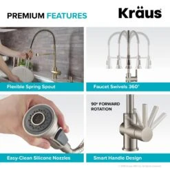 Britt Single-Handle Pull Down Sprayer Kitchen Faucet In Brushed Gold -Hardware Store d5157a95875d82938fa26190b6ec8335 1800x1800