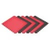 Norsk Red/Black 24 In. X 24 In. EVA Foam Truly Reversible Interlocking Tile (18-Tile)