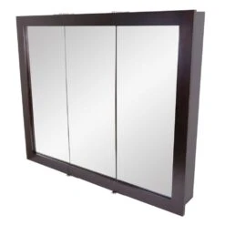 Ventura 36 In. W X 30 In. H X 6 In. D Framed Tri-View Surface-Mount Bathroom Medicine Cabinet In Espresso -Hardware Store e6f799a79951ec3d361731bc3b20bfe3 1800x1800