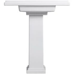 KOHLER Tresham Ceramic Pedestal Combo Bathroom Sink With Single-Hole Faucet Drilling In Black Black With Overflow Drain -Hardware Store e7307a676a645d4b482c5421a3a17921 1800x1800