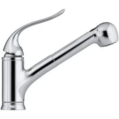 Coralais Single-Handle Pull-Out Sprayer Kitchen Faucet With MasterClean Sprayface In Polished Chrome -Hardware Store eb6264a45d1d07413f863dd1ddbe9e48 1800x1800