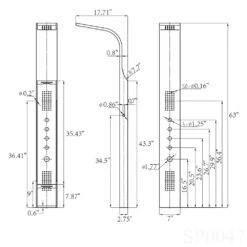 63 In. 2 Massage Spray Shower Panel System In Stainless Steel With Rainfall Shower Head And Shower Wand -Hardware Store eedfb688281b47237401a49c652c596f 1800x1800
