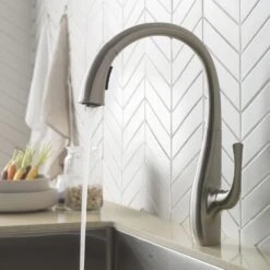 Spot Free Ansel Single-Handle Pull-Down Sprayer Kitchen Faucet In All-Brite Stainless Steel -Hardware Store f1d9a849073d364030b171d743560a9e 1800x1800