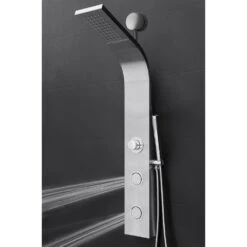 39 In. 2-Jet Easy Connect Shower Panel System In Stainless Steel With Rainfall Waterfall Shower Head And Shower Wand -Hardware Store fb93368dd2964bd37ebbf5ad8e4980f1 1800x1800